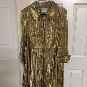 Dorinda Clark gold color dress